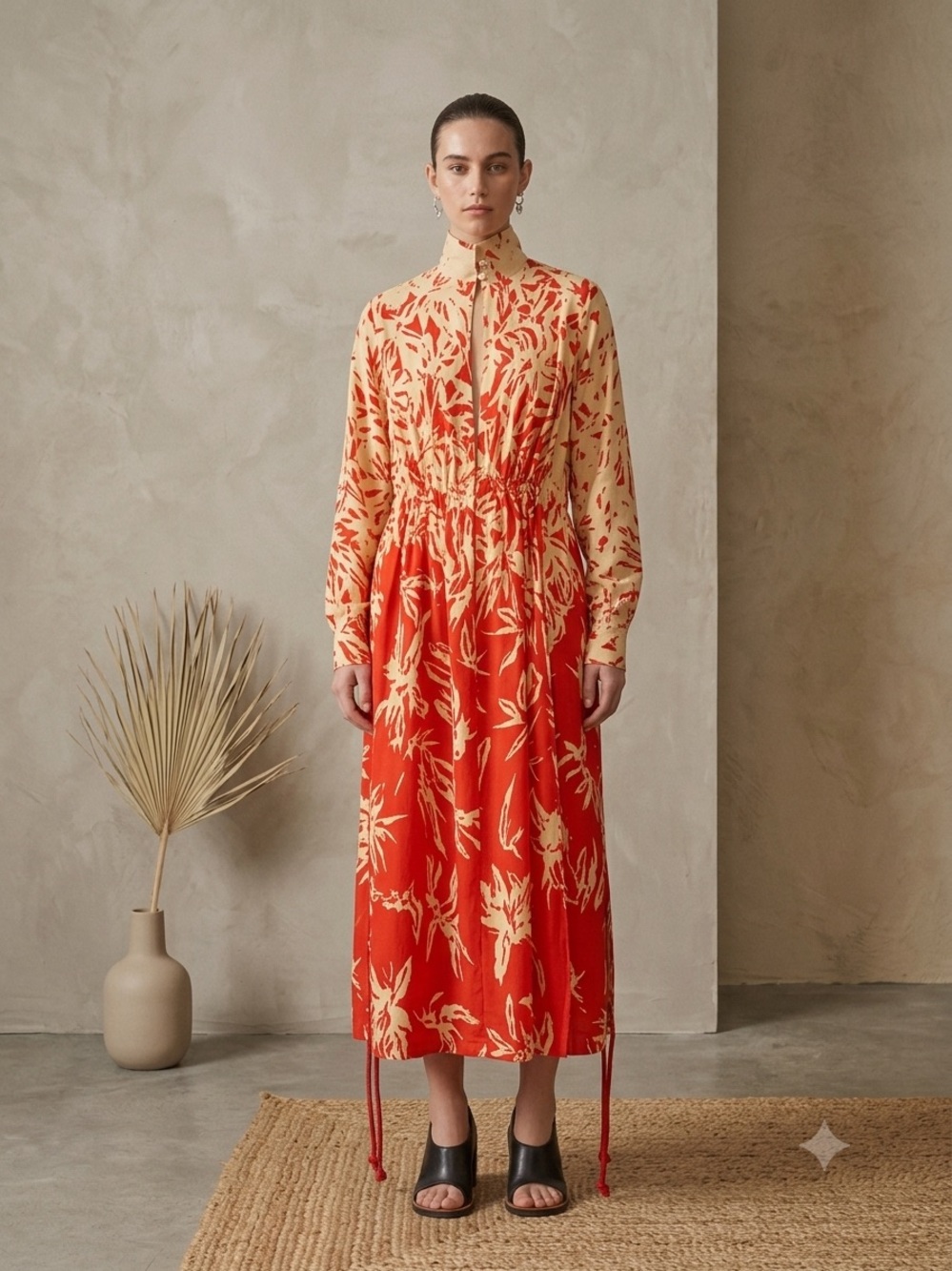 Proenza Schouler Dégradé Floral Dress Long Sleeve US 8 Runway NWT